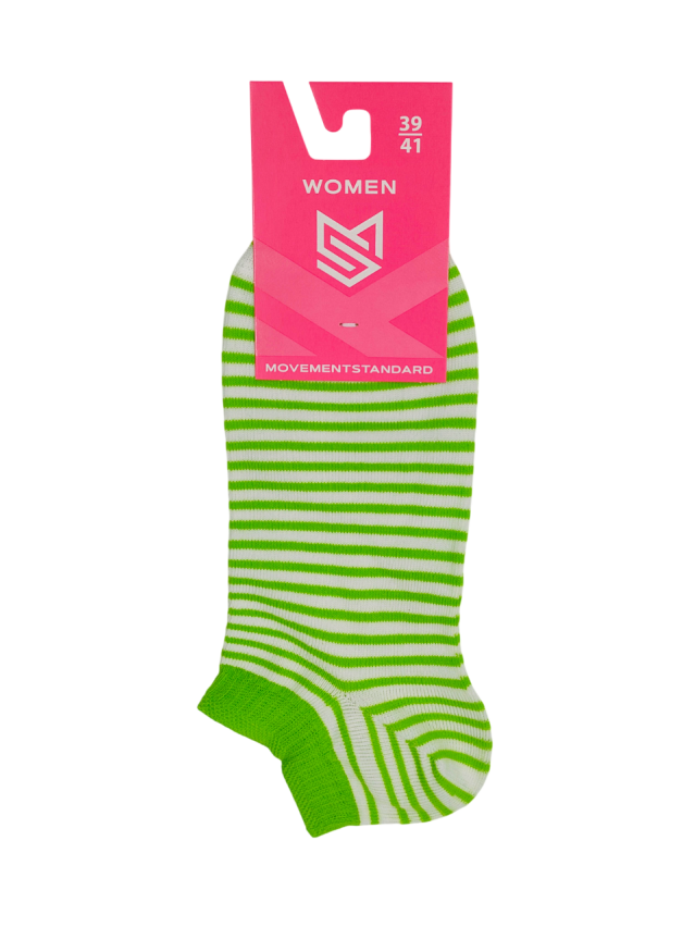 Шкарпетки жін. MS M0118S (ультракороткі) р.36-38, 073 білий-салатовий - 2