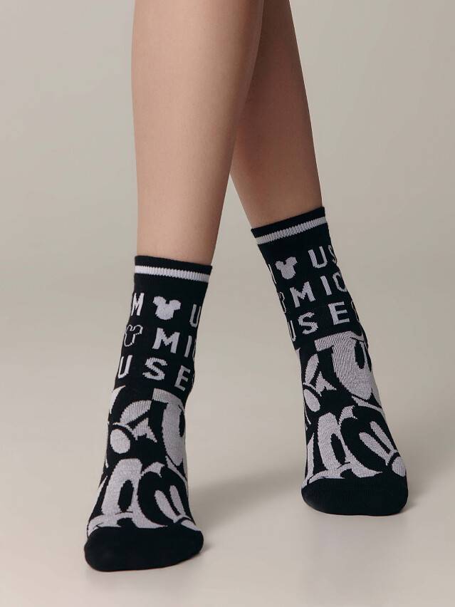 Шкарпетки жіночі бавовняні CE DISNEY 17С-128СПМ, р.36-39, 298 чорний - 2