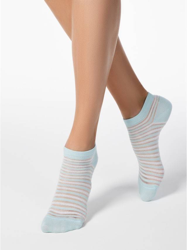 Шкарпетки жіночі бавовняні ACTIVE (короткі, люрекс) 17С-71СП, р.36-37, 123 блідо-бірюзовий - 1