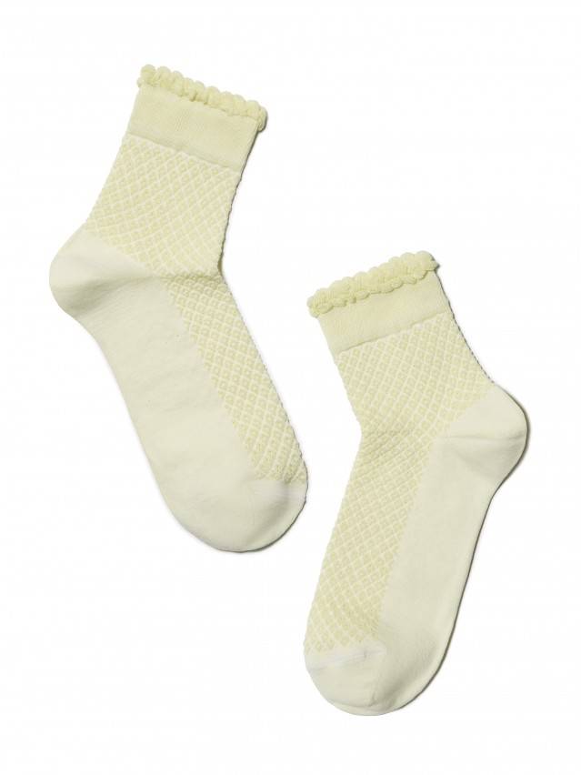 Шкарпетки жіночі бавовняні CLASSIC (тонкі, з пікотом) 15С-22СП, р. 23, 055 салатовий - 1
