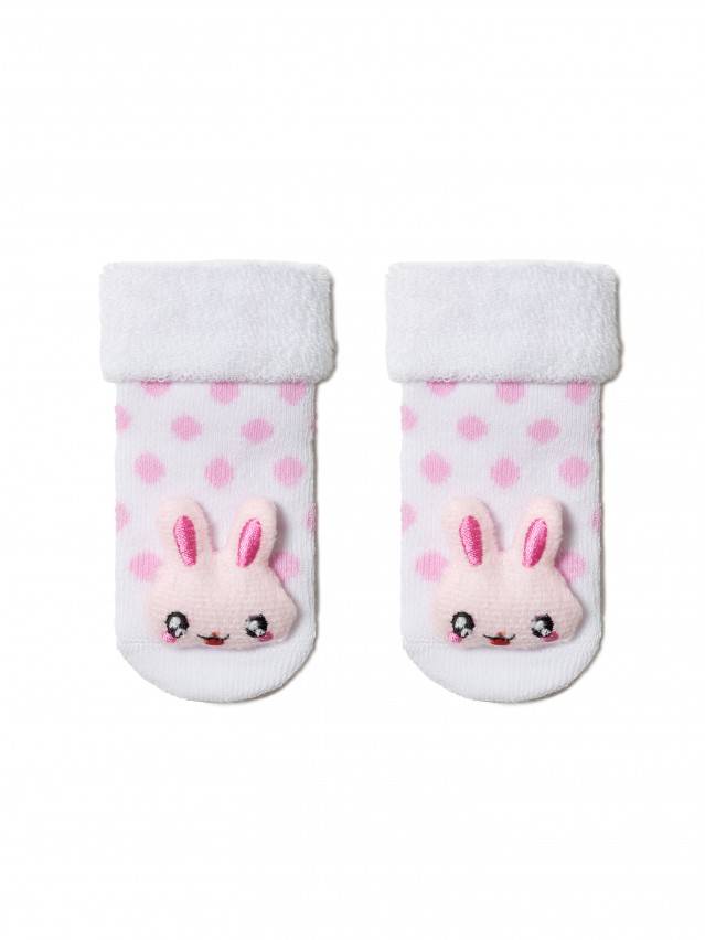 Теплі комфортні махрові дитячі шкарпетки з бавовни, з відворотом і декоративними елементами 
