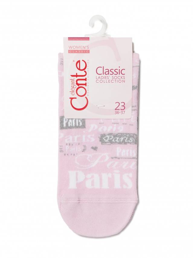 Шкарпетки жіночі бавовняні CLASSIC (люрекс) 16С-26СП, р.36-37, 120 світло-рожевий - 3