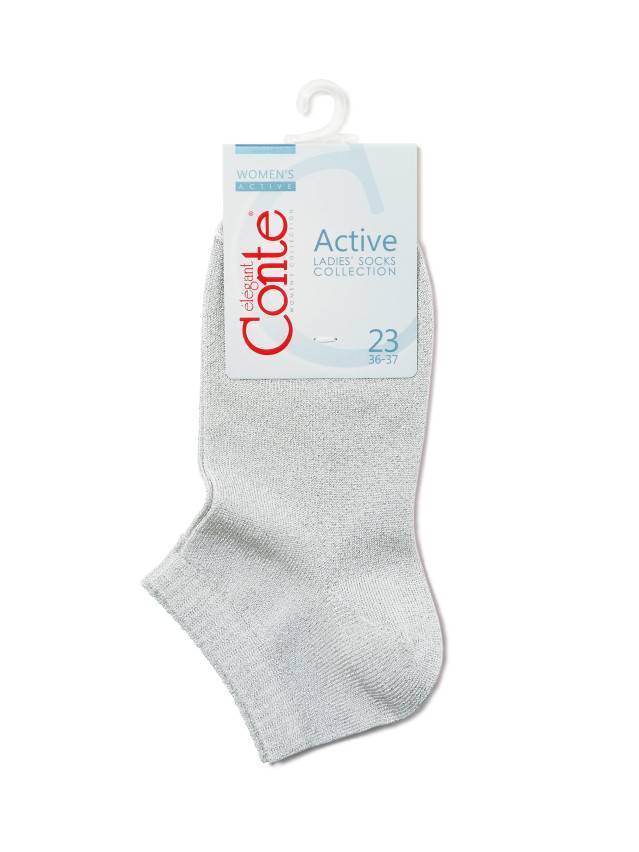 Шкарпетки жіночі віскозні ACTIVE (короткі, люрекс) 17С-57СП, р.36-37, 000 світло-сірий - 3