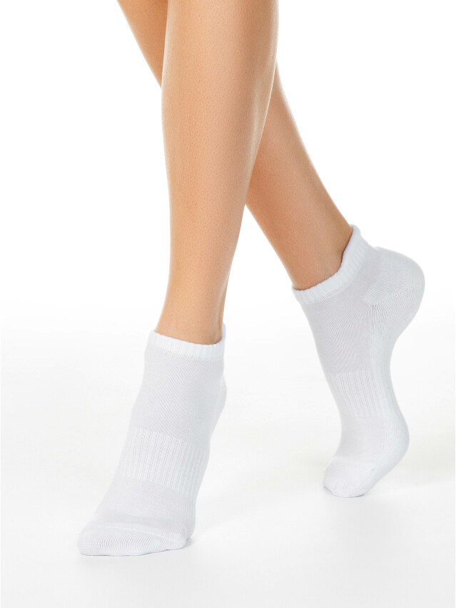 Шкарпетки жіночі бавовняні ESLI ACTIVE (короткі, махр. стопа) 15С-75СПЕ, р.23, 078 білий - 2