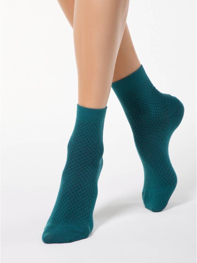 Шкарпетки жіночі бавовняні CLASSIC 15С-15СП, р. 23, 061 темно-бірюзовий - 1