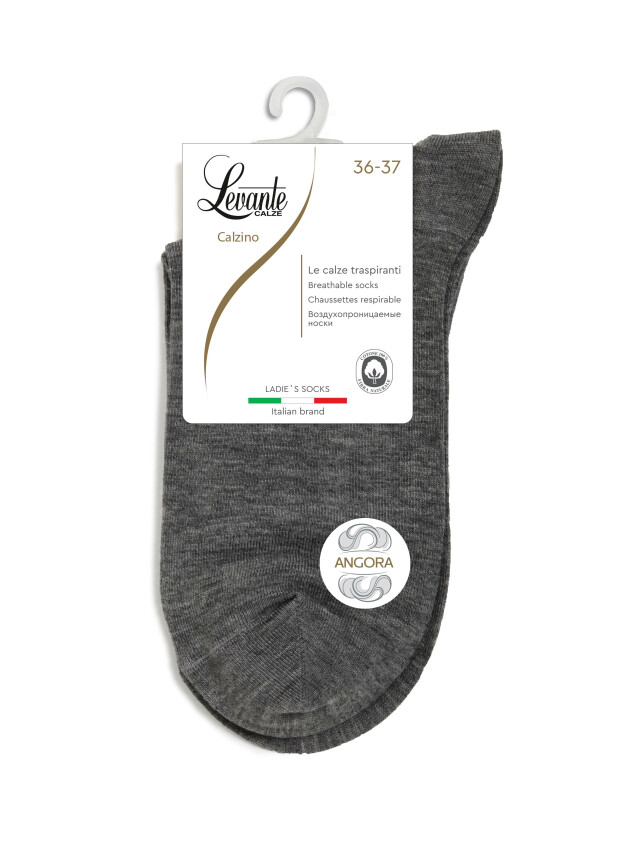 Шкарпетки жіночі віскозні LEV L0225S (ангора),р.36-37, 000 dark grey - 3