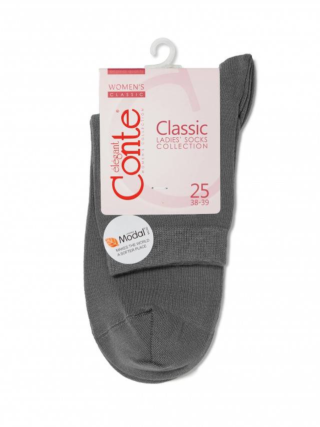 Шкарпетки жіночі віскозні CLASSIC (мікромодал) 13С-64СП, р. 23, 000 темно-сірий - 3