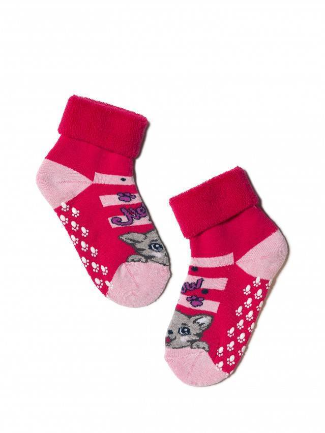 Шкарпетки дитячі SOF-TIKI (з антиковзаючим покриттям, з відворотом),р. 12, 259 фуксія - 2