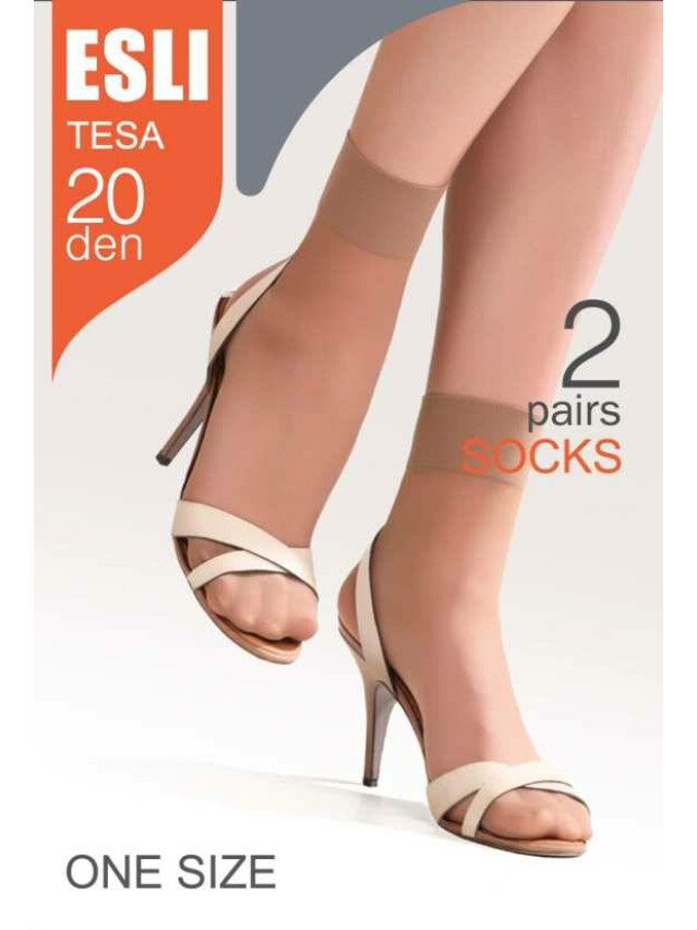 Шкарпетки жіночі ESLI TESA 20 (2 пари),р.36-39, nero - 1