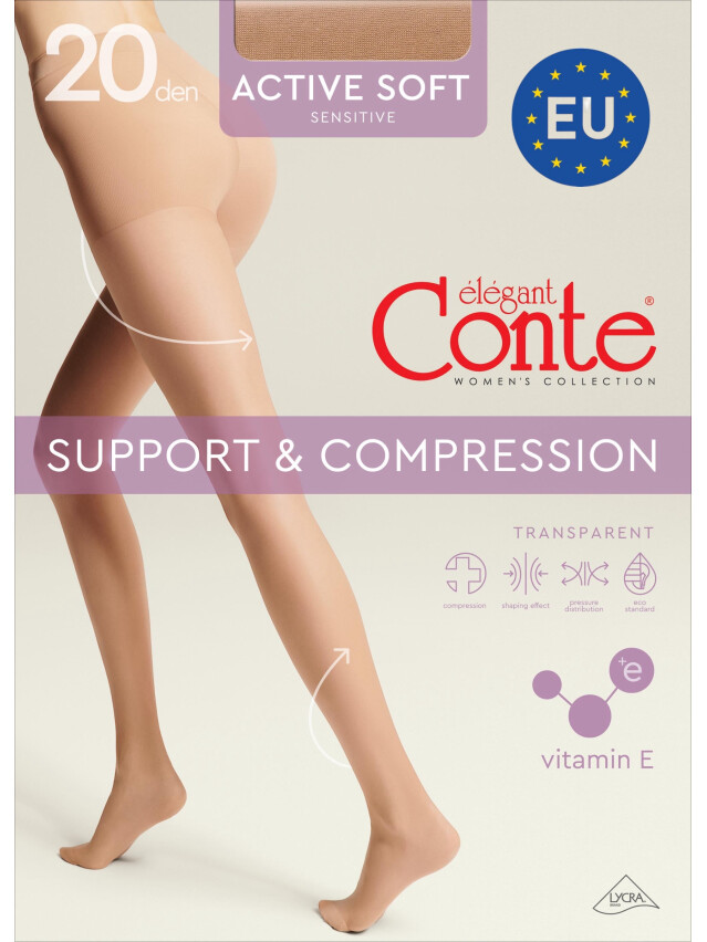 Колготки жіночі CE ACTIVE SOFT 20 (EURO),р.2, bronz - 1