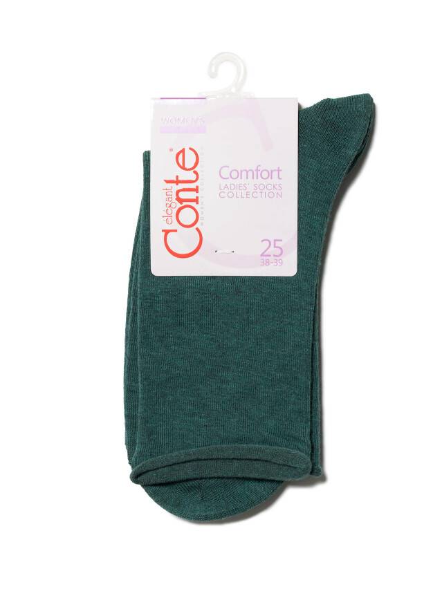 Комфортні жіночі шкарпетки з бавовняної меланжевої пряжі, без резинки, однотонні. - 3