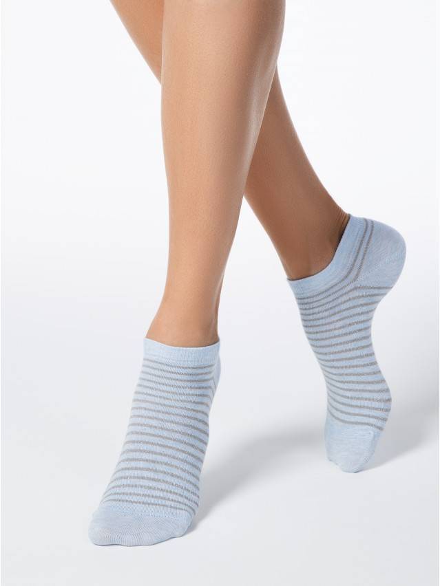 Шкарпетки жіночі бавовняні ACTIVE (короткі, люрекс) 17С-61СП, р.36-37, 121 світло-блакитний - 1