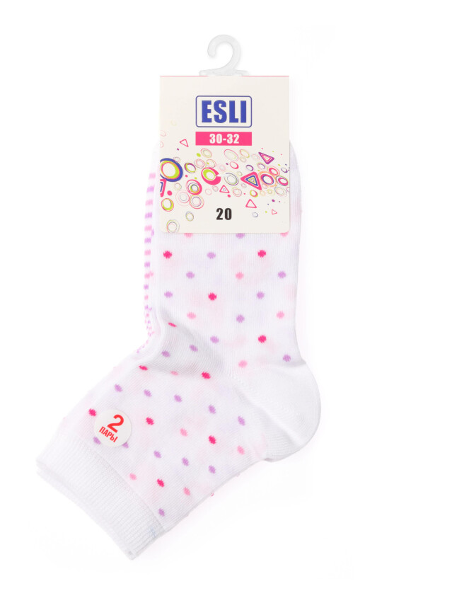 Шкарпетки дитячі ESLI (2 пари) 14С-14СПЕ, р.20, 711 білий - 3
