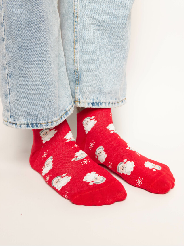 Шкарпетки жіночі 136 35-37 001 червоний - 1