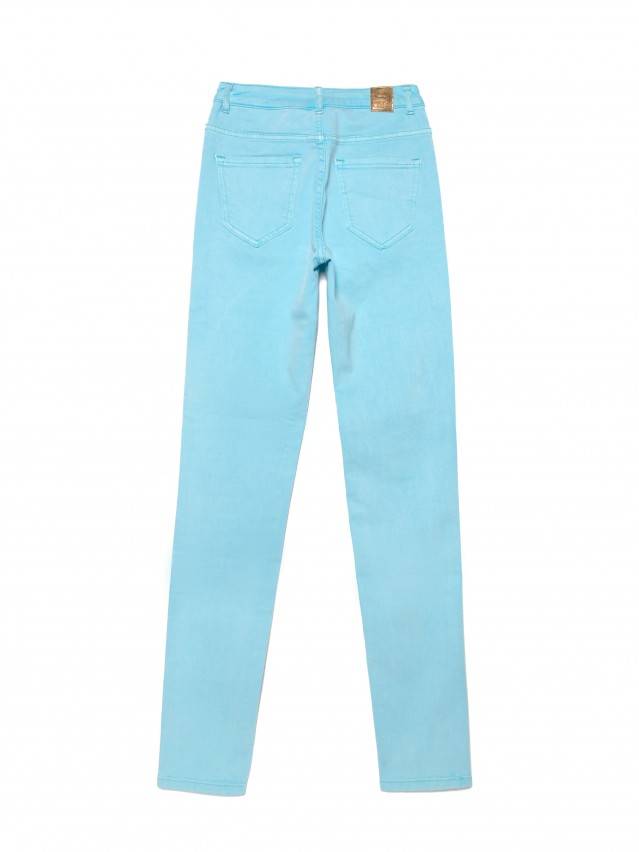 Моделюючі кольорові джинси звуженого крою з ефектом варіння CON - 219 - 4