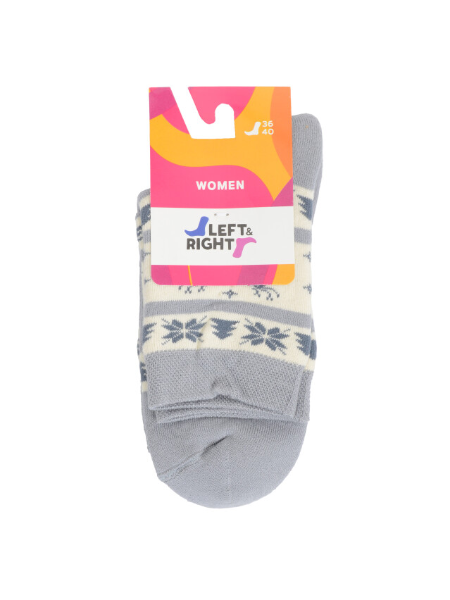 Шкарпетки жіночі Л&П 140 (махрові),р.36-40, 23 св.сірий - 2