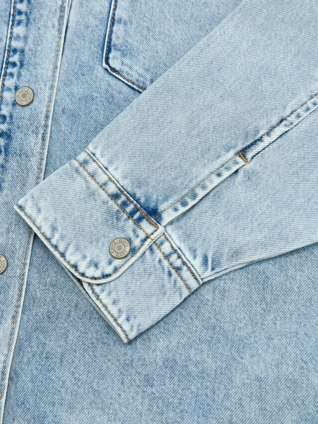 Сорочка джинсова жін. CON-925, р.170-84-90, light blue - 4