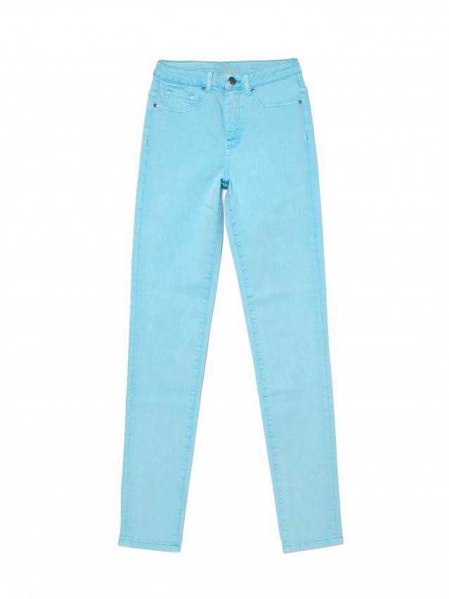 Моделюючі кольорові джинси звуженого крою з ефектом варіння CON - 219 - 3