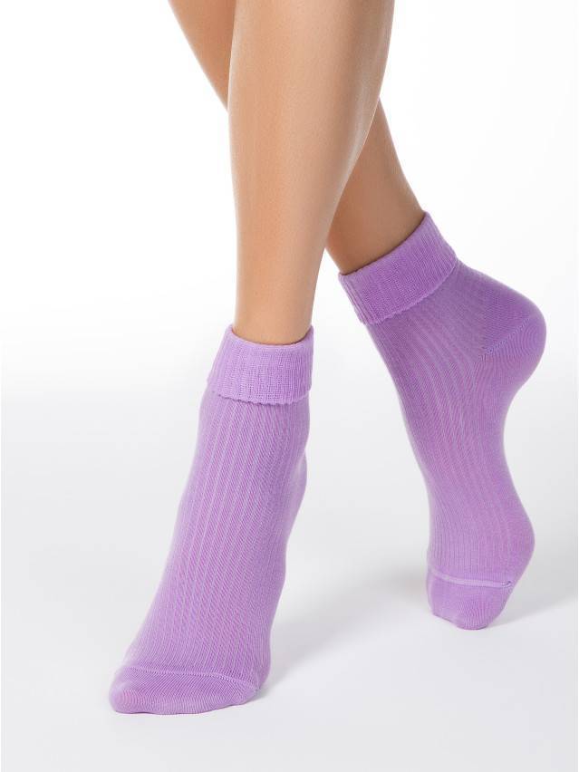 Шкарпетки жіночі бавовняні CLASSIC (з відворотом),р. 23, 013 бузковий - 1