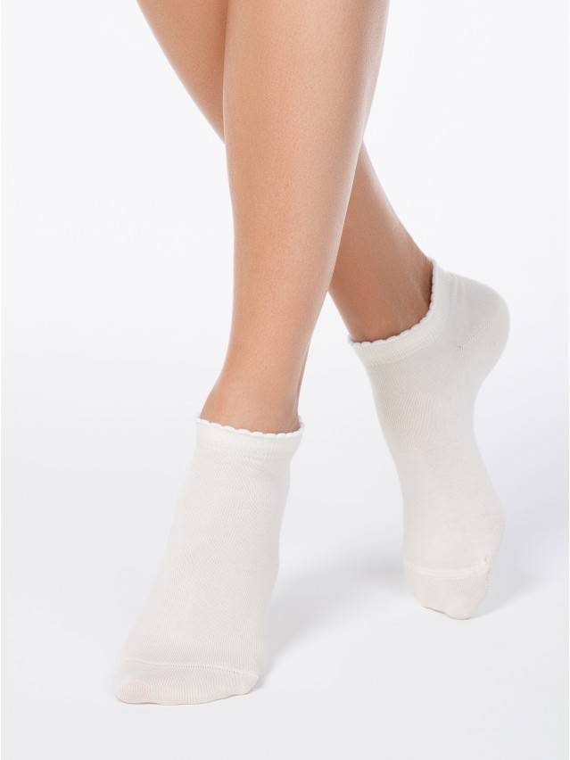 Шкарпетки жіночі бавовняні ACTIVE (короткі, з пікотом),р. 23, 041 капучіно - 1