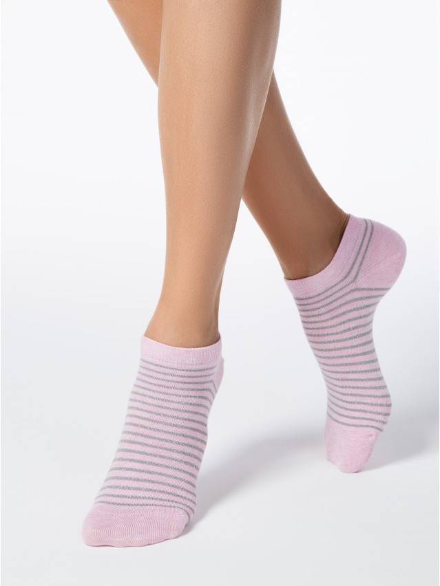 Шкарпетки жіночі бавовняні ACTIVE (короткі, люрекс) 17С-61СП, р.36-37, 121 світло-рожевий - 1