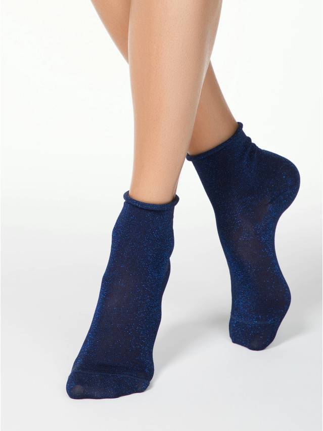 Шкарпетки жіночі віскозні CLASSIC (люрекс, без резинки) 17С-16СП, р. 23, 000 темно-синій - 1