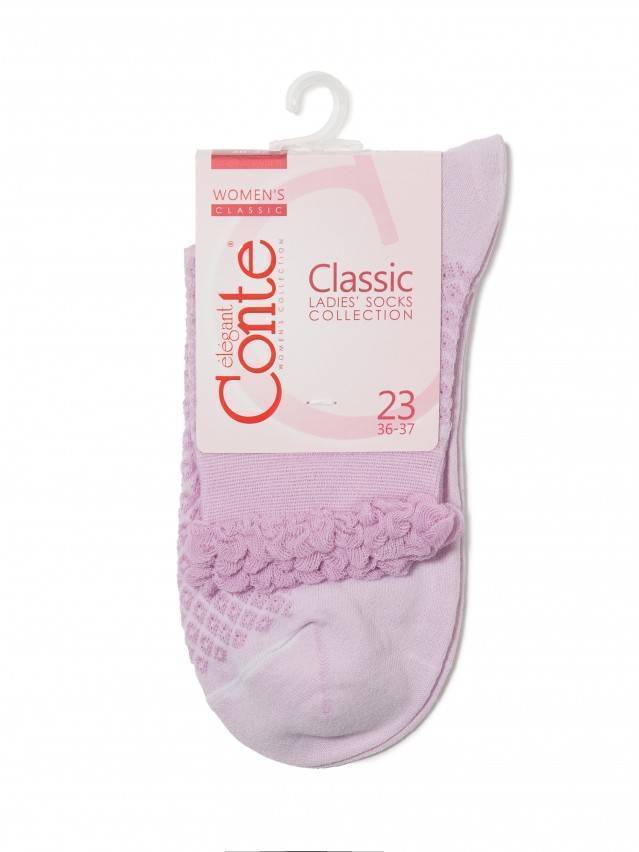 Шкарпетки жіночі бавовняні CLASSIC (тонкі, з пікотом) 15С-22СП, р. 23, 055 бузковий - 3