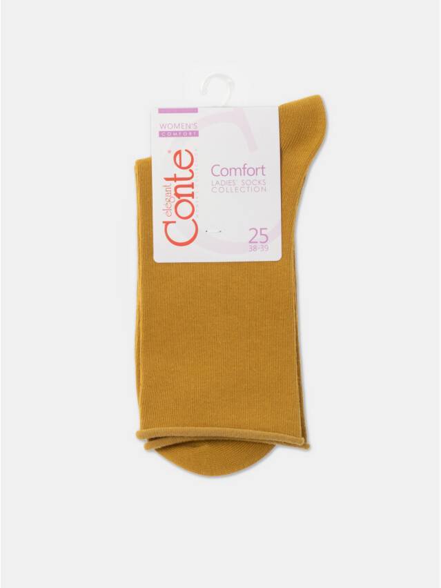Шкарпетки жіночі бавовняні CE COMFORT (без гумки) 19С-101СП, р.36-37, 000 гірчичний - 5