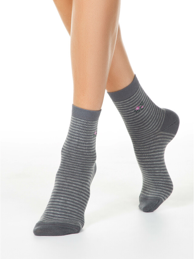 Шкарпетки жіночі бавовняні ESLI CLASSIC 15С-20СПЕ, р.23, 071 сірий - 1