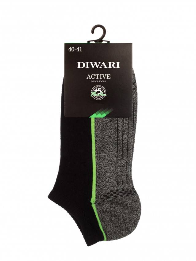 Шкарпетки чоловічі ACTIVE (ультракороткі) 15С-44СП, р. 25, 044 чорний-темно-сірий - 2