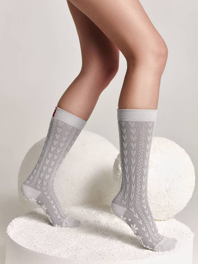 Шкарпетки жіночі бавовняні CE NEW YEAR 21С-28СП (антиковзкі),р.36-39, 286 світло-сірий - 4