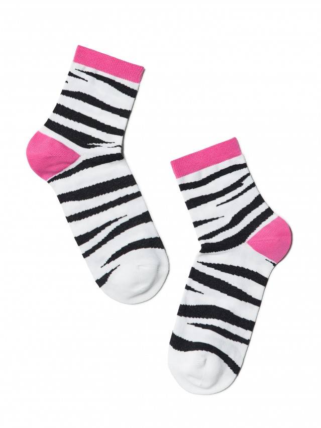 Класичні жіночі шкарпетки з бавовни, з малюнками. - 2