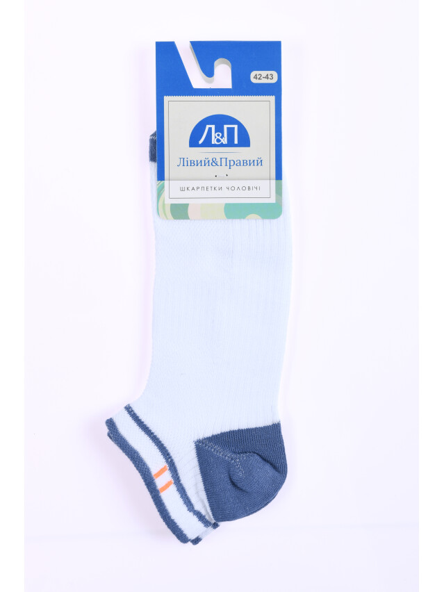Шкарпетки чол. Л&П 222 (короткі),р.40-41, 03 білий-джинс - 2