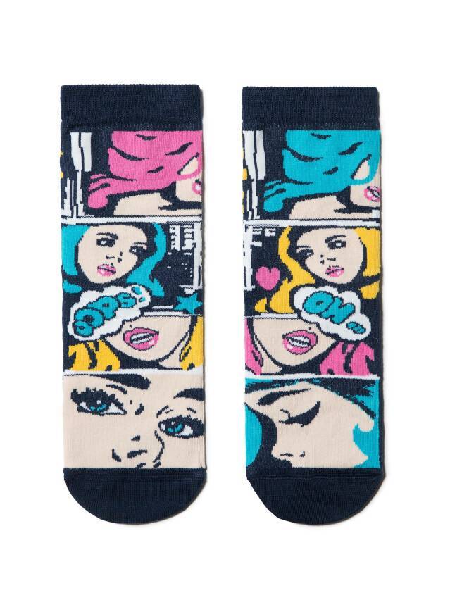 Шкарпетки жіночі бавовняні HAPPY 17С-21СП, р.36-37, 130 темно-синій - 2