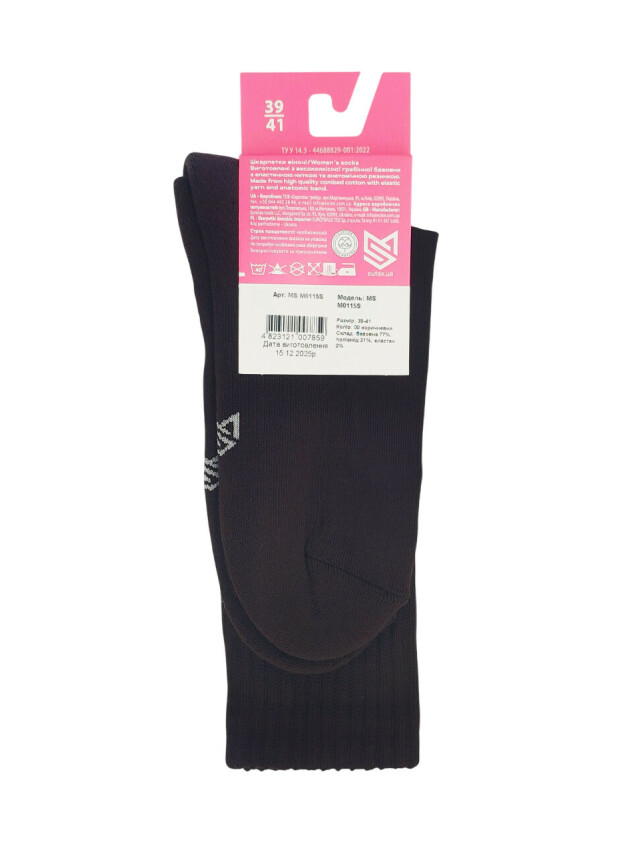 Шкарпетки жін. MS M0115S (високі, махр. стопа) р.36-38, 00 коричневий - 3