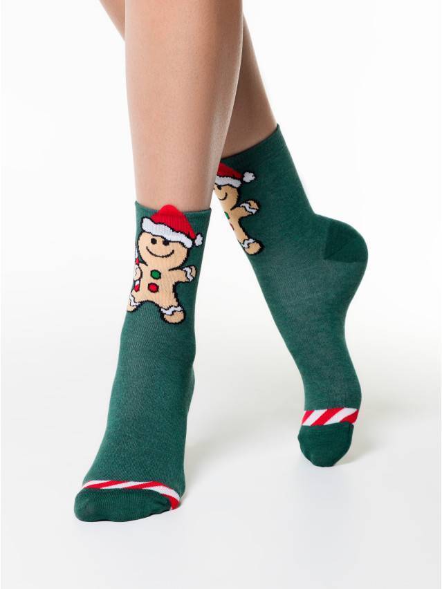 Шкарпетки жіночі бавовняні CE NEW YEAR 21С-76СП, р.36-39, 652 темно-бірюзовий - 2