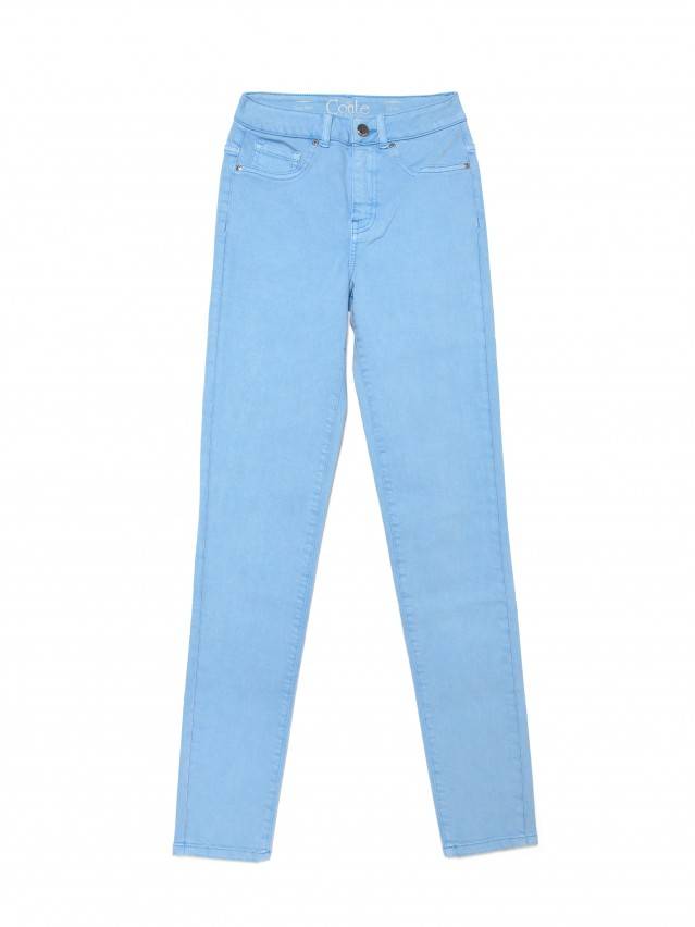 Моделюючі кольорові джинси завуженого крою з ефектом варіння CON - 237 - 4
