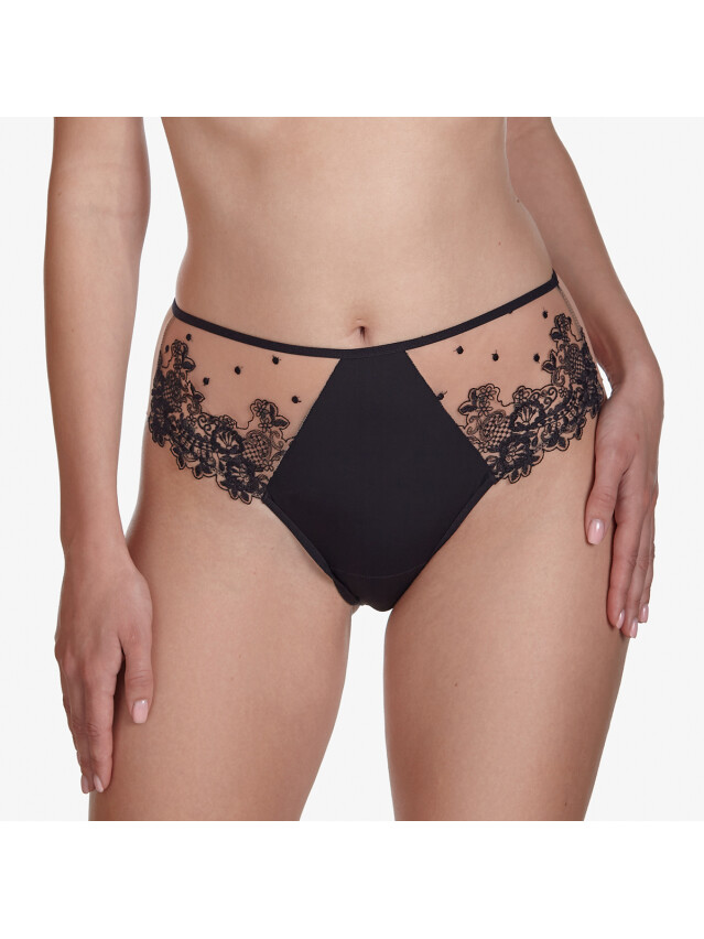 Труси жіночі Ajour МОКАЧИНО Т 52 36, Бежевий/чорний - 1