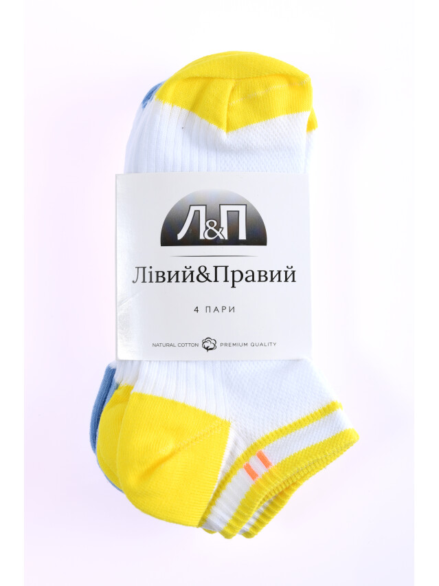 Набір шкарпеток жін. Л&П 120/4 пари (короткі),р.36-40, 03 б.жовтий/б.блакитний - 2