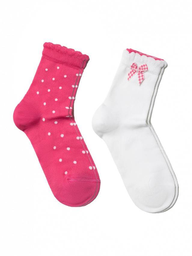 Шкарпетки дитячі TIP-TOP (2 пари) 7С-90СП, 7С-100СП, р. 12, 705 білий-рожевий - 1