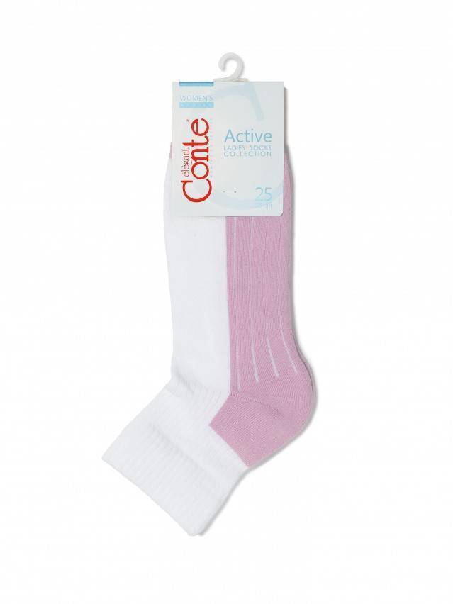 Шкарпетки жіночі бавовняні ACTIVE (махрова стопа),р. 23, 026 білий-бузковий - 3
