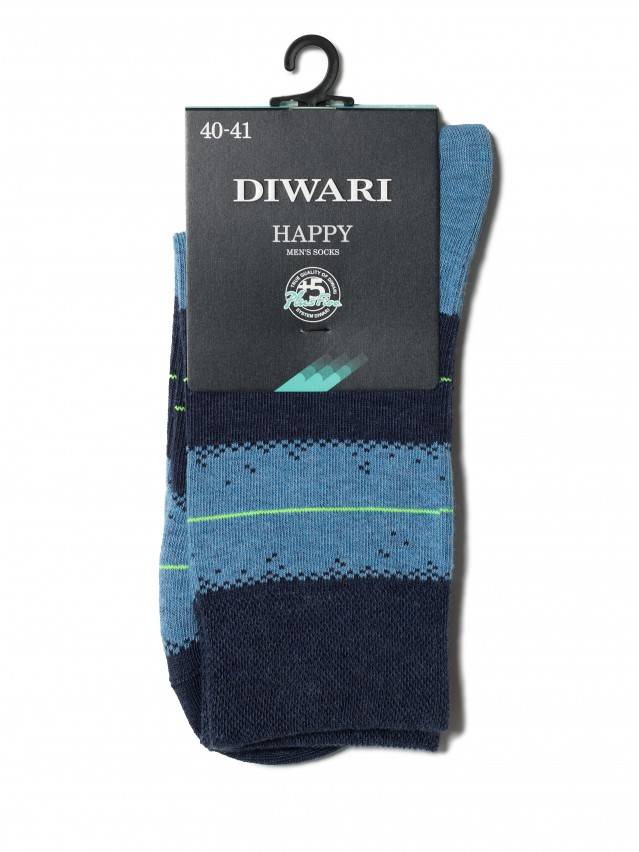 Шкарпетки чоловічі HAPPY, р. 25, 047 темно-синій-блакитний - 2