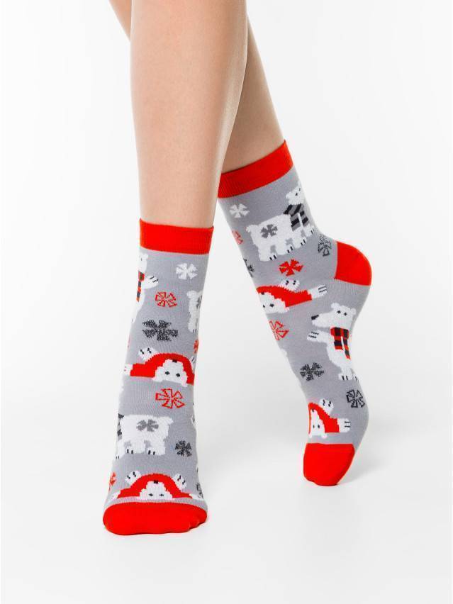 Шкарпетки жіночі бавовняні CE NEW YEAR 21С-73СП, р.36-39, 647 сірий - 2