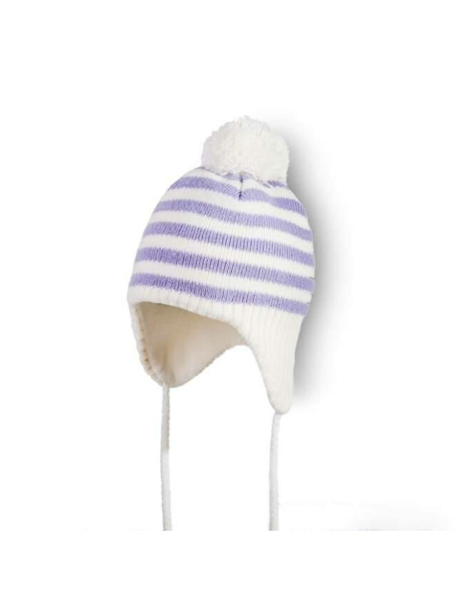 Шапка дитяча ESLI 13С-37СП, р.48, екрю-світло-фіолетовий - 1