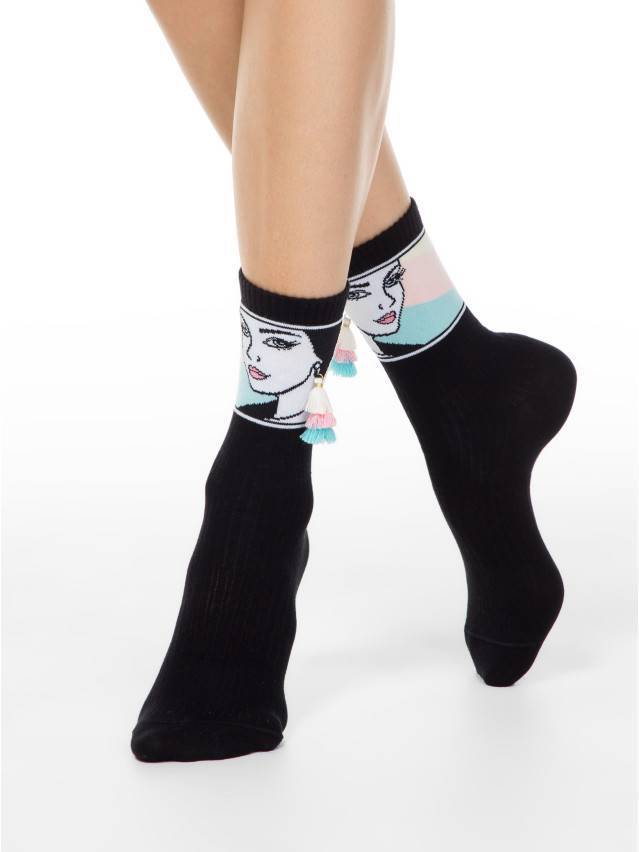 Шкарпетки жіночі бавовняні CE FANTASY 20С-21СП, р.36-39, 232 чорний - 2