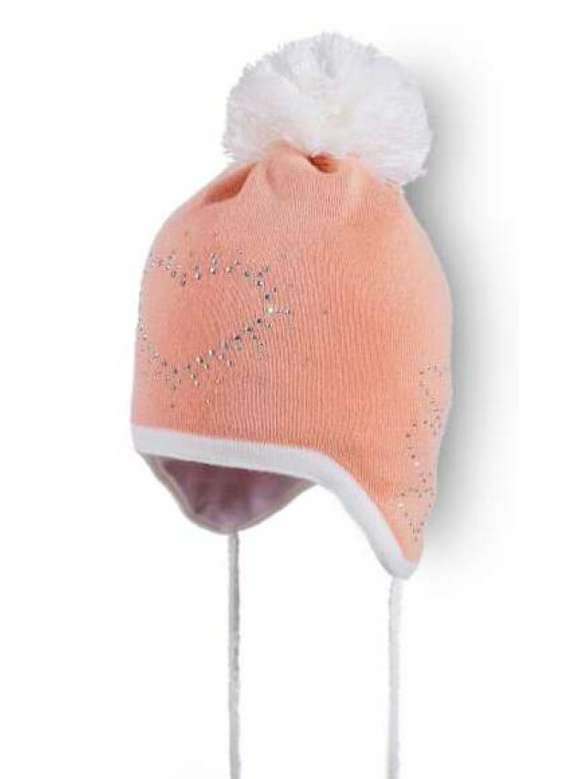 Шапка дитяча ESLI 13С-59СП, р.52, персиковий-білий - 1