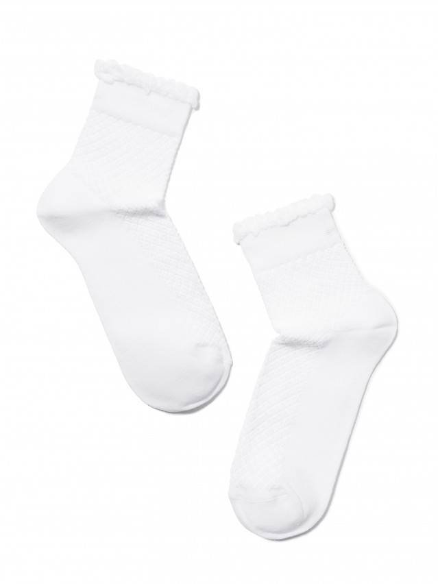 Шкарпетки жіночі бавовняні CLASSIC (тонкі, з пікотом) 15С-22СП, р. 23, 055 білий - 2