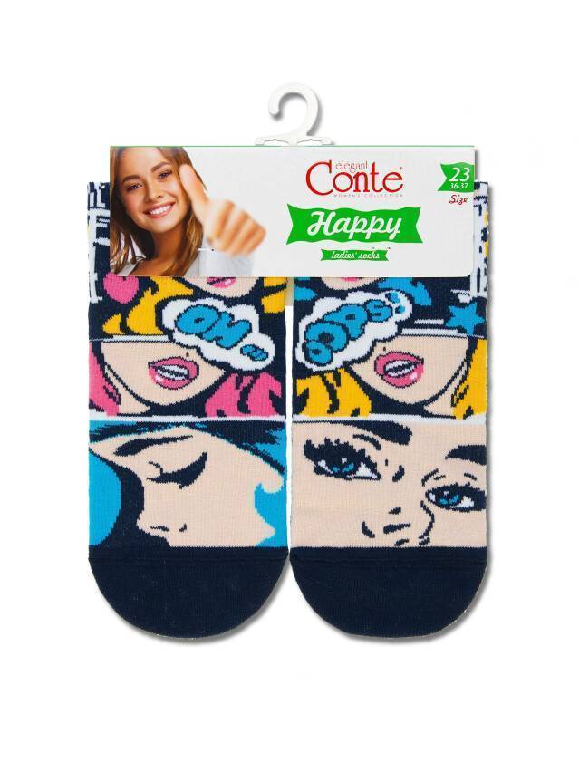 Шкарпетки жіночі бавовняні HAPPY 17С-21СП, р.36-37, 130 темно-синій - 3
