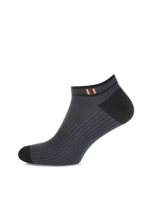 Шкарпетки чол. Л&П 222 (короткі),р.40-41, 03 т.сірий-чорний - 1
