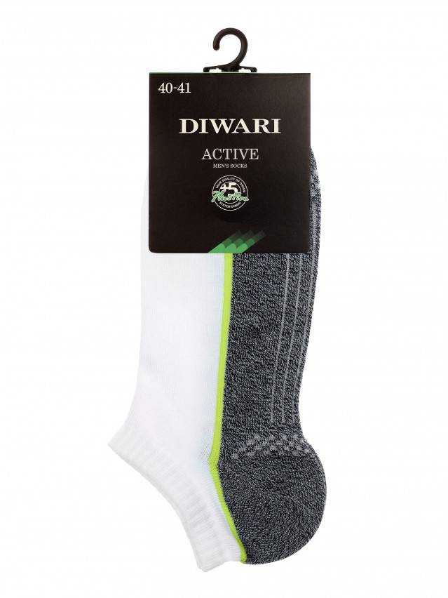 Шкарпетки чоловічі ACTIVE (ультракороткі) 15С-44СП, р. 25, 044 білий-темно-сірий - 2